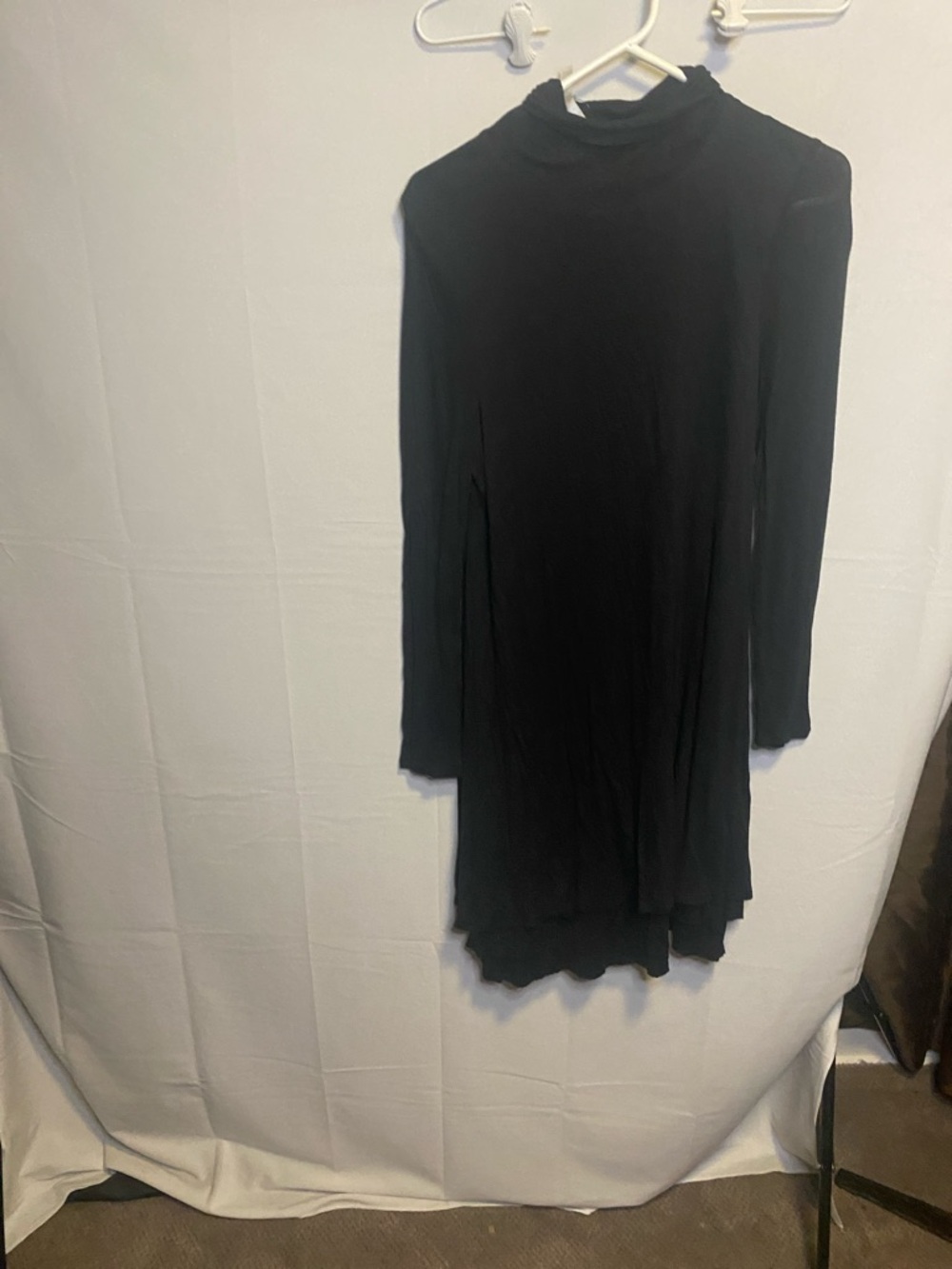 Kensie Black Mockneck Long Sleeve Top